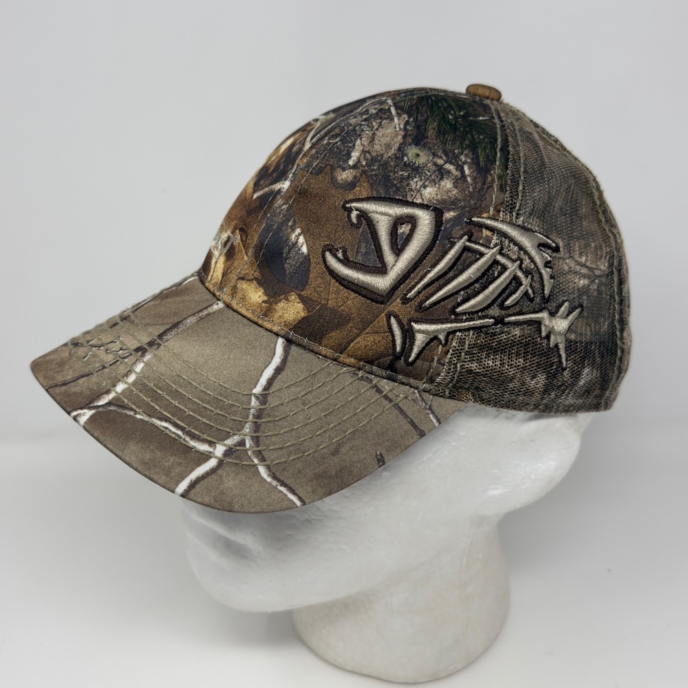 G Loomis Skeleton Fish Camo Trucker Hat Mens Mesh Back Adjustable Fishing Cap